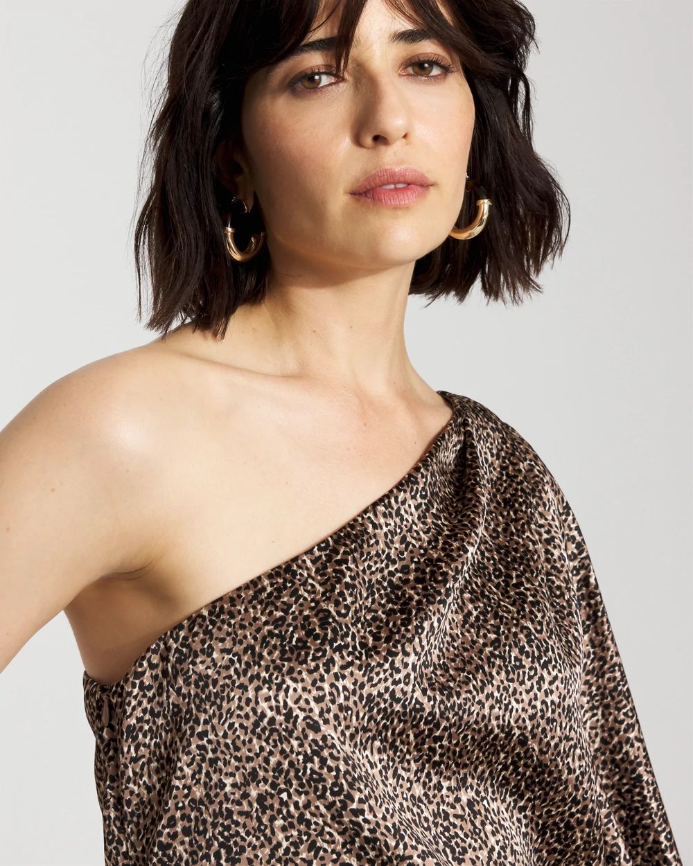 One-Shoulder Satin Blouse | White House Black Market